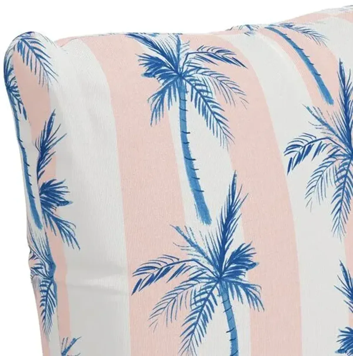 The Cabana Stripe Palms Outdoor Pillow