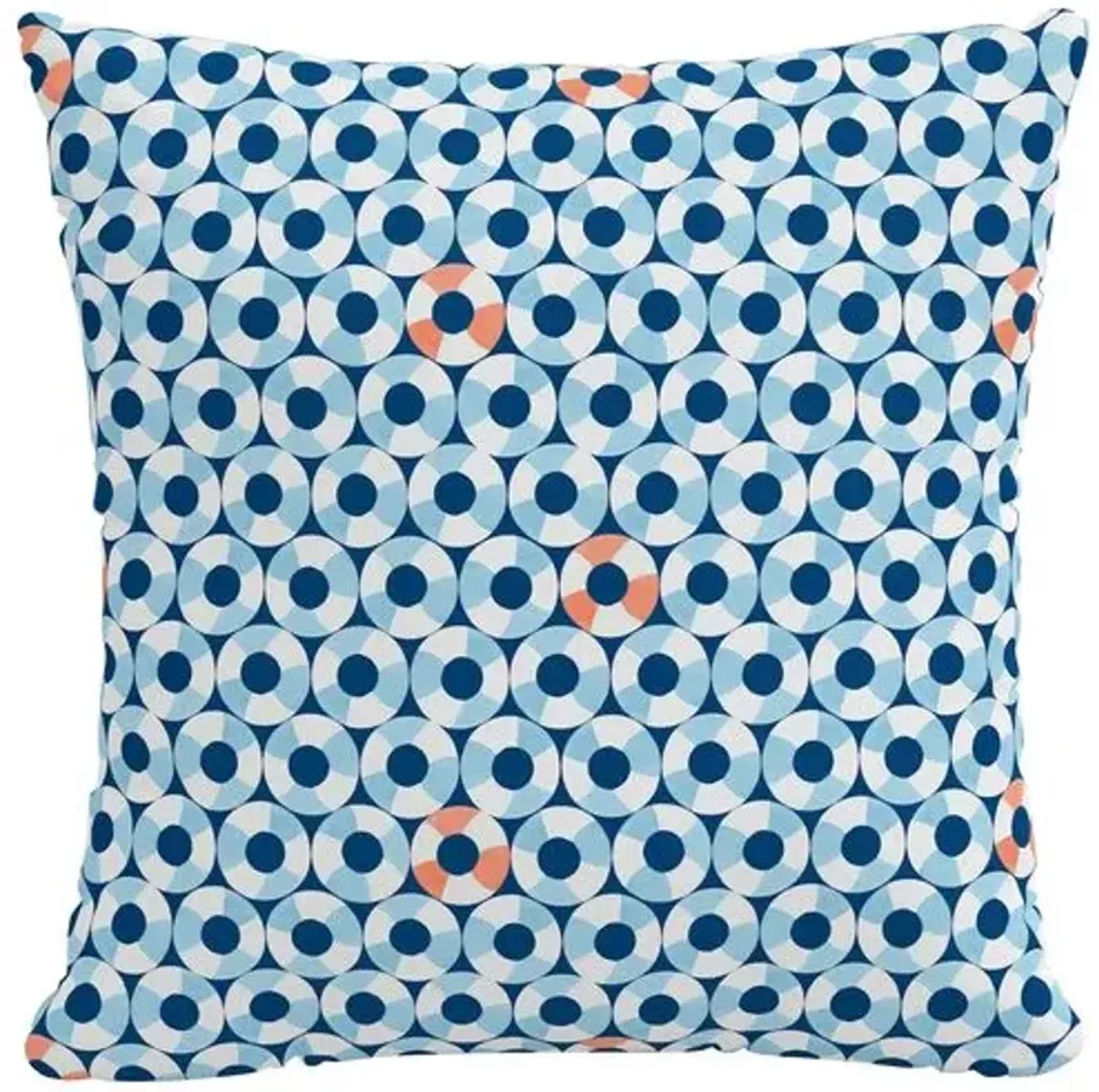 The Pool Floats Outdoor Pillow - Blue