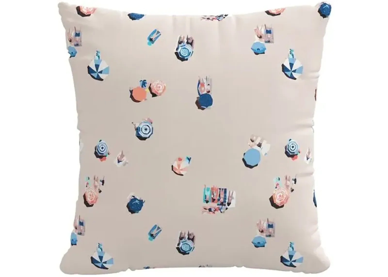 The Beach Scene Cotton Pillow