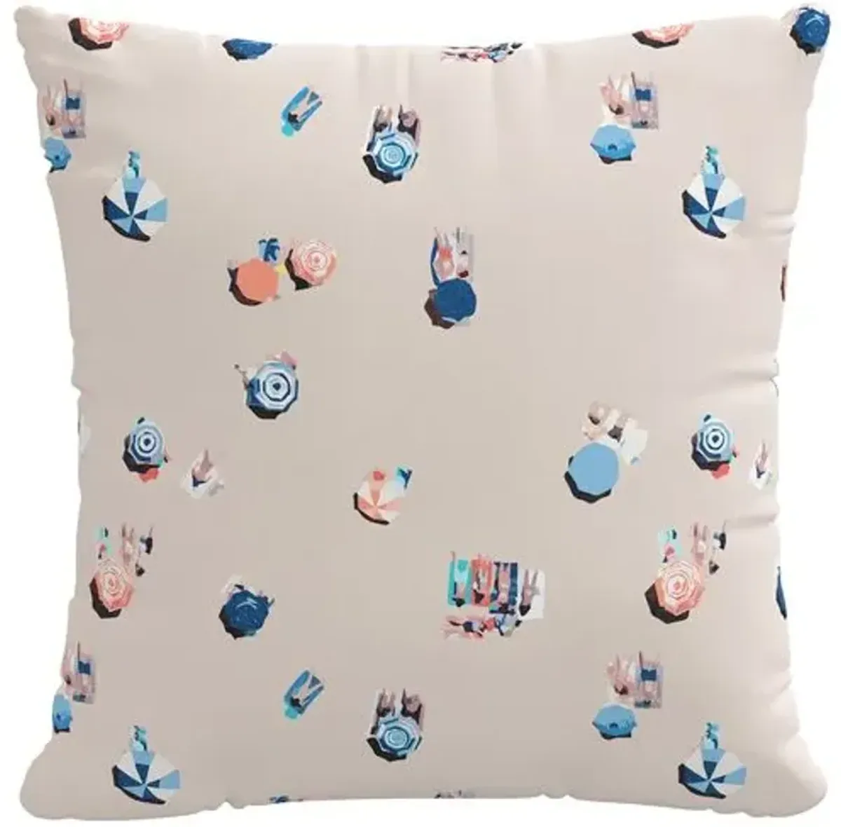 The Beach Scene Cotton Pillow