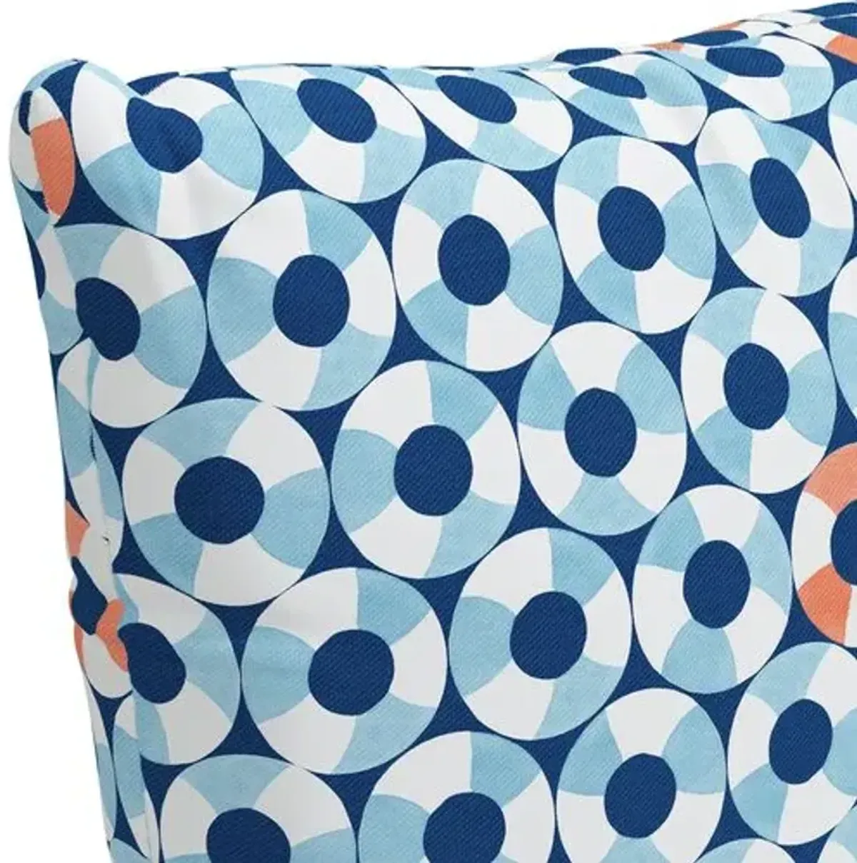 The Pool Floats Cotton Pillow - Blue