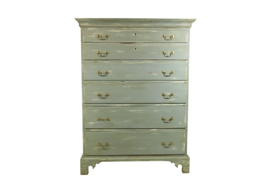 18th-C. American Painted Chest - The Barn at 17 Antiques - Gray