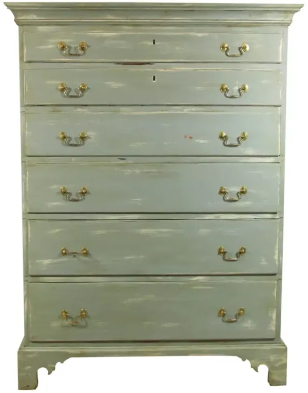 18th-C. American Painted Chest - The Barn at 17 Antiques - Gray