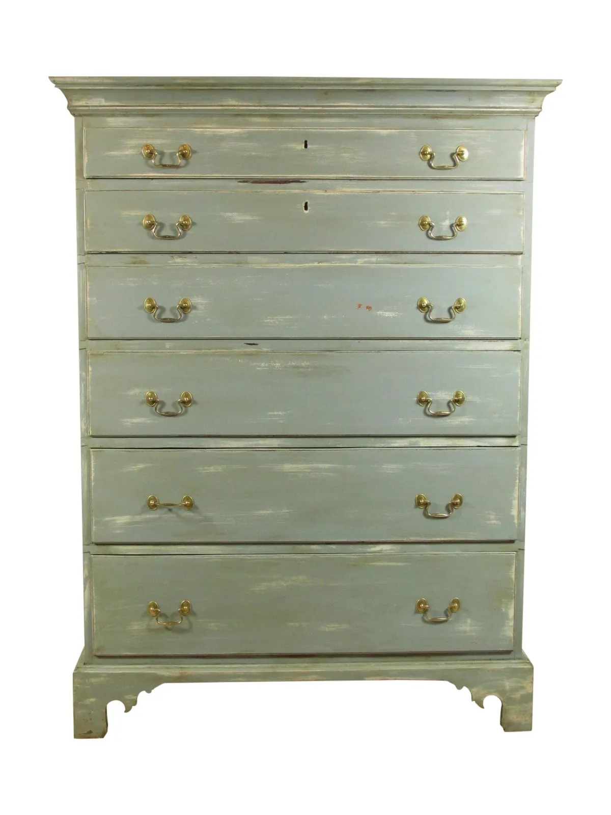 18th-C. American Painted Chest - The Barn at 17 Antiques - Gray