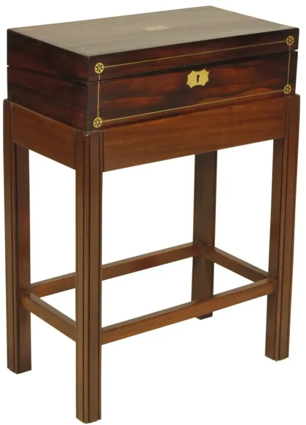 19th-C. French Lap Desk On Stand - The Barn at 17 Antiques - brown