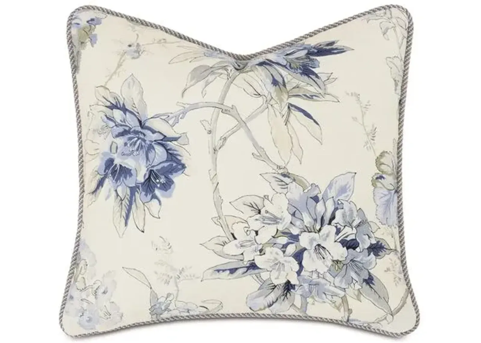 Liesl 20x20 Floral Pillow - Blue