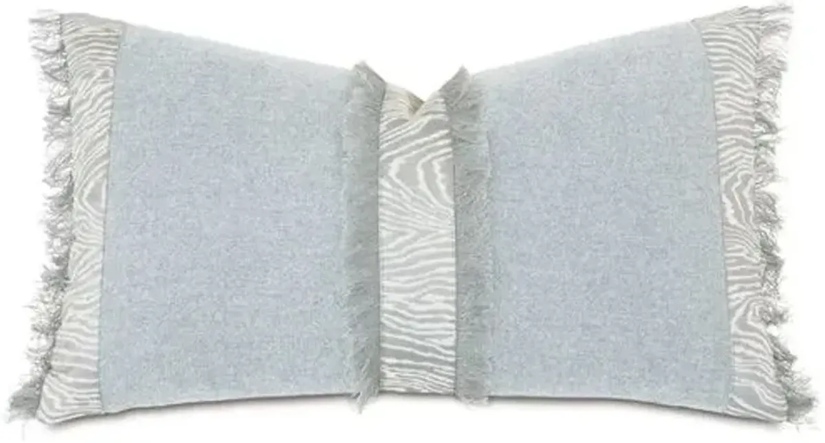 Liesl 22x13 Fringe Pillow - Gray