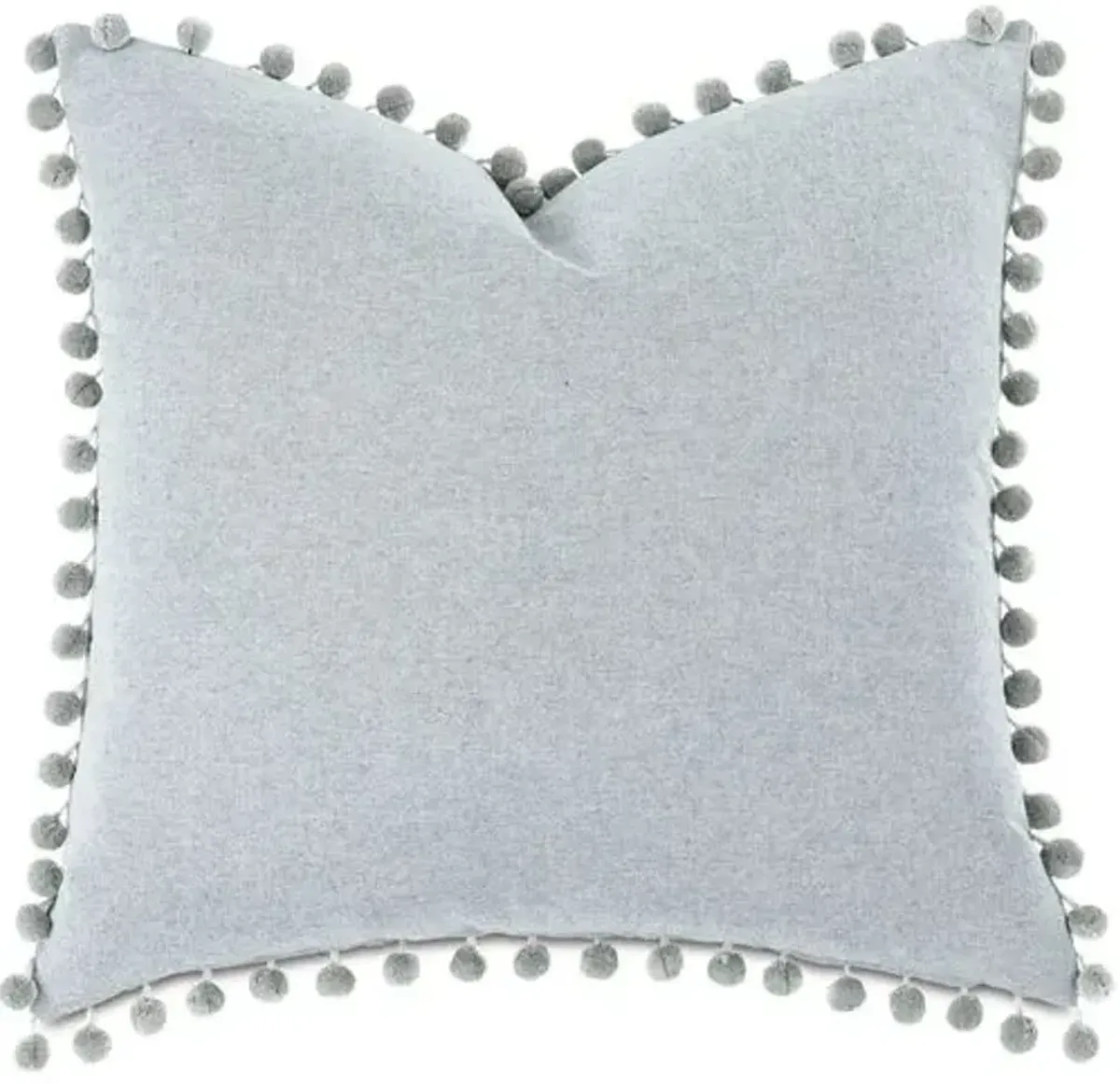 Liesl 24x24 Ball Trim Pillow - Blue/Gray