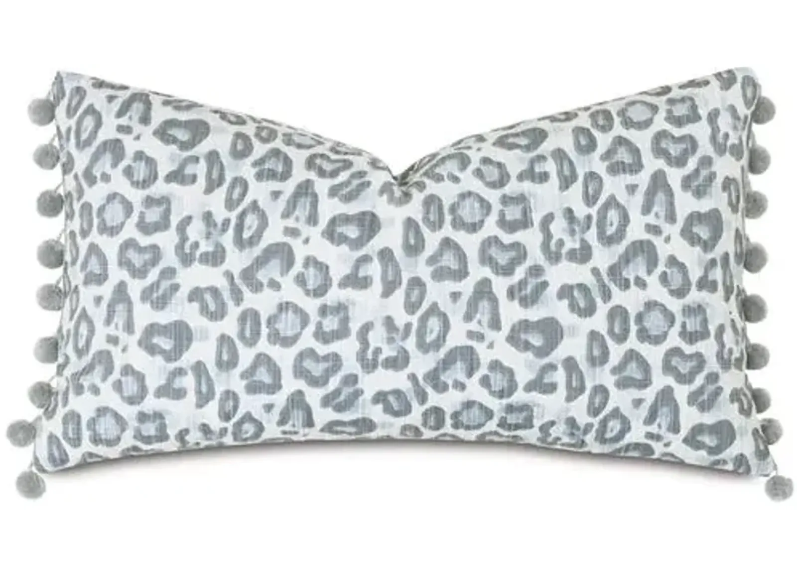 Liesl Leopard Print Lumbar Pillow - Blue/Gray