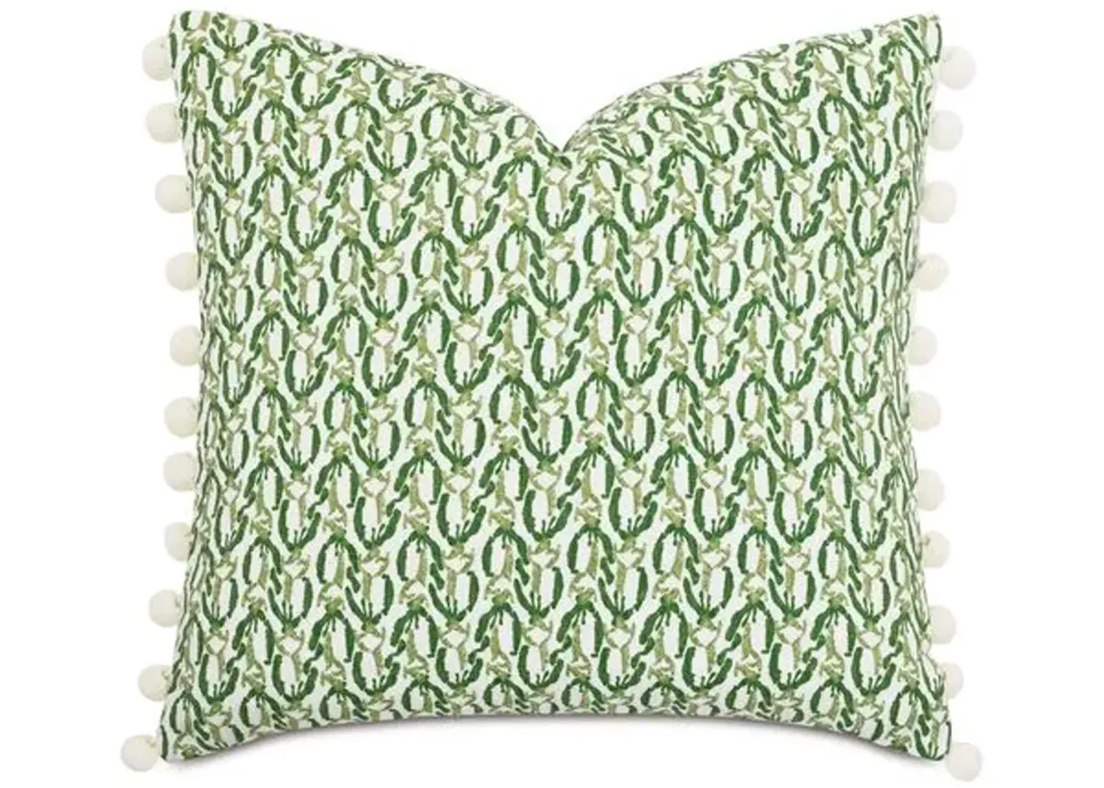 Meyer 22x22 Ball Trim Pillow - Green