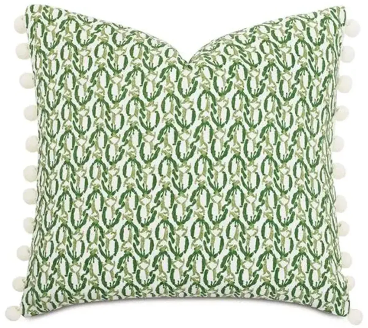 Meyer 22x22 Ball Trim Pillow - Green