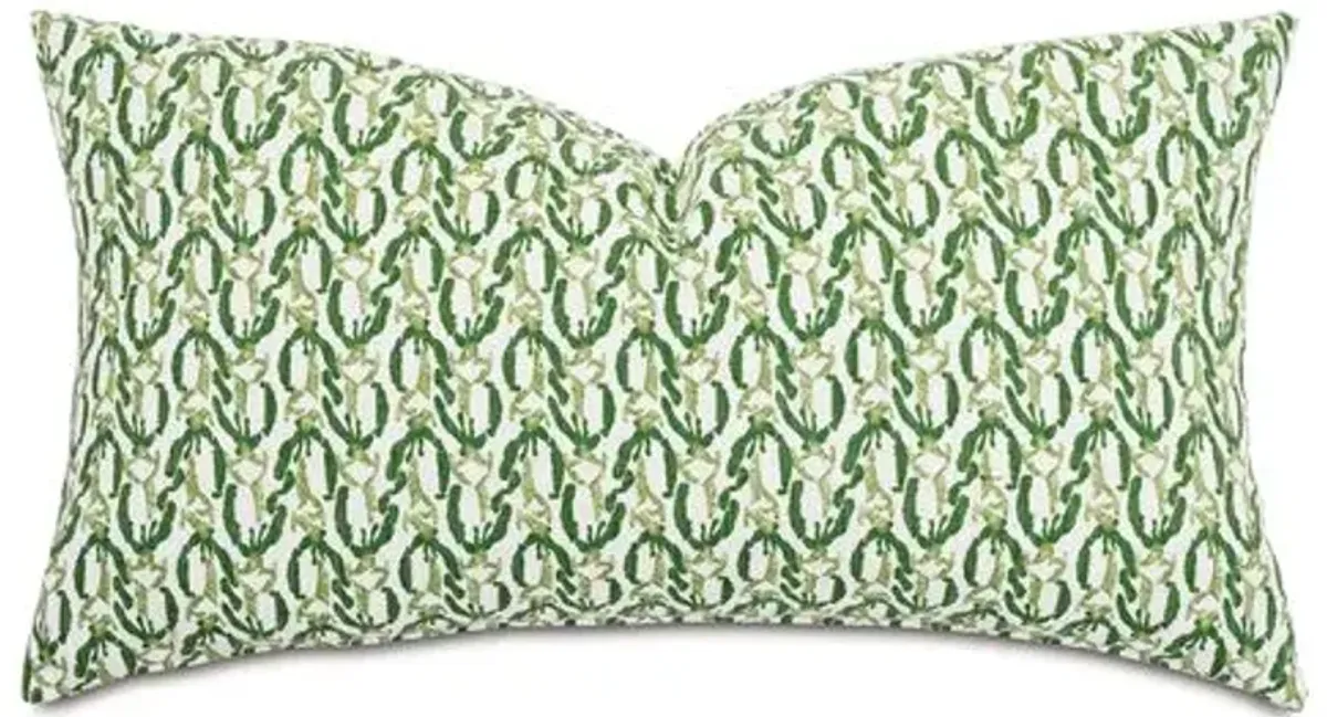 Meyer 26x15 Abstract Pillow - Green