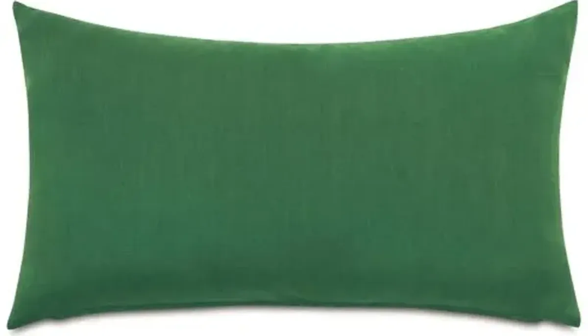 Meyer 26x15 Boho Fringe Pillow - Green Linen