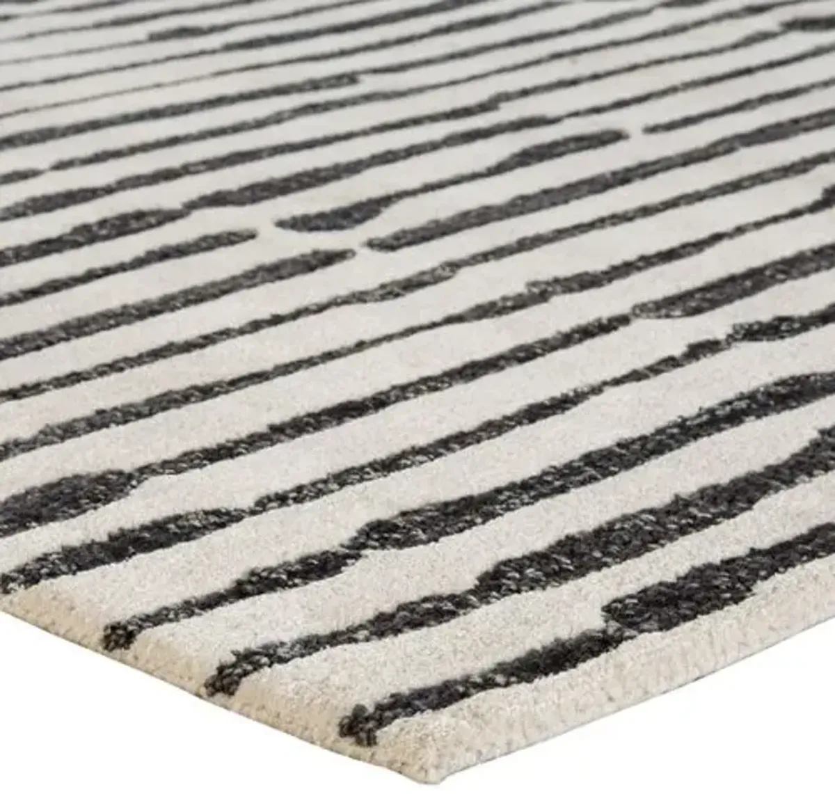 Risley Rug - Black/White - Nikki Chu - White