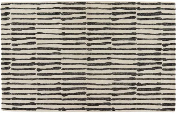 Risley Rug, Black/White