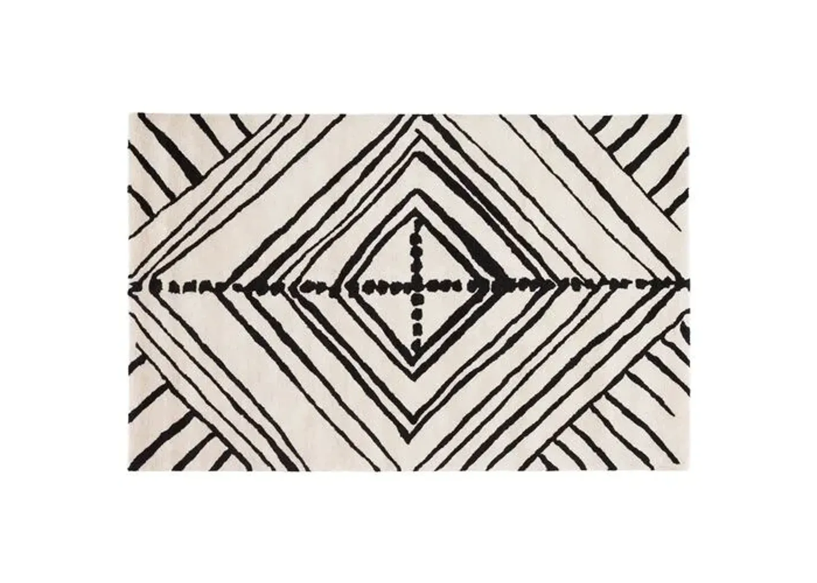 Walderston Nikki Chu Rug - Dove/Black - White - White