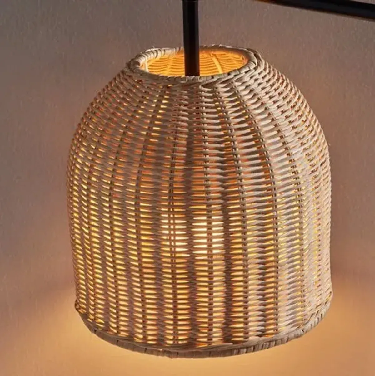 Dominica Rattan Table Lamp - Bronze/Natural