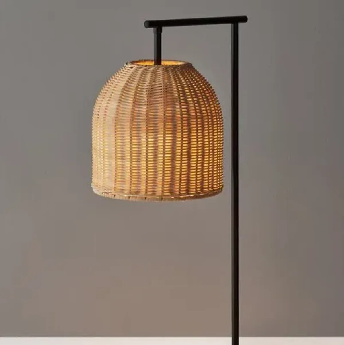 Dominica Rattan Table Lamp - Bronze/Natural