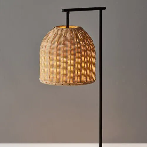 Dominica Rattan Table Lamp - Bronze/Natural