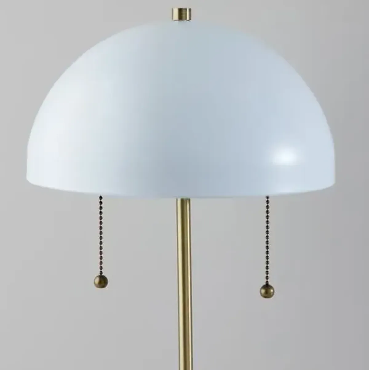 Finn Table Lamp - Antique Brass/White