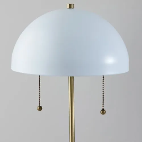 Finn Table Lamp - Antique Brass/White