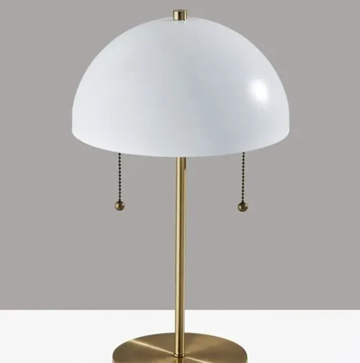 Finn Table Lamp - Antique Brass/White