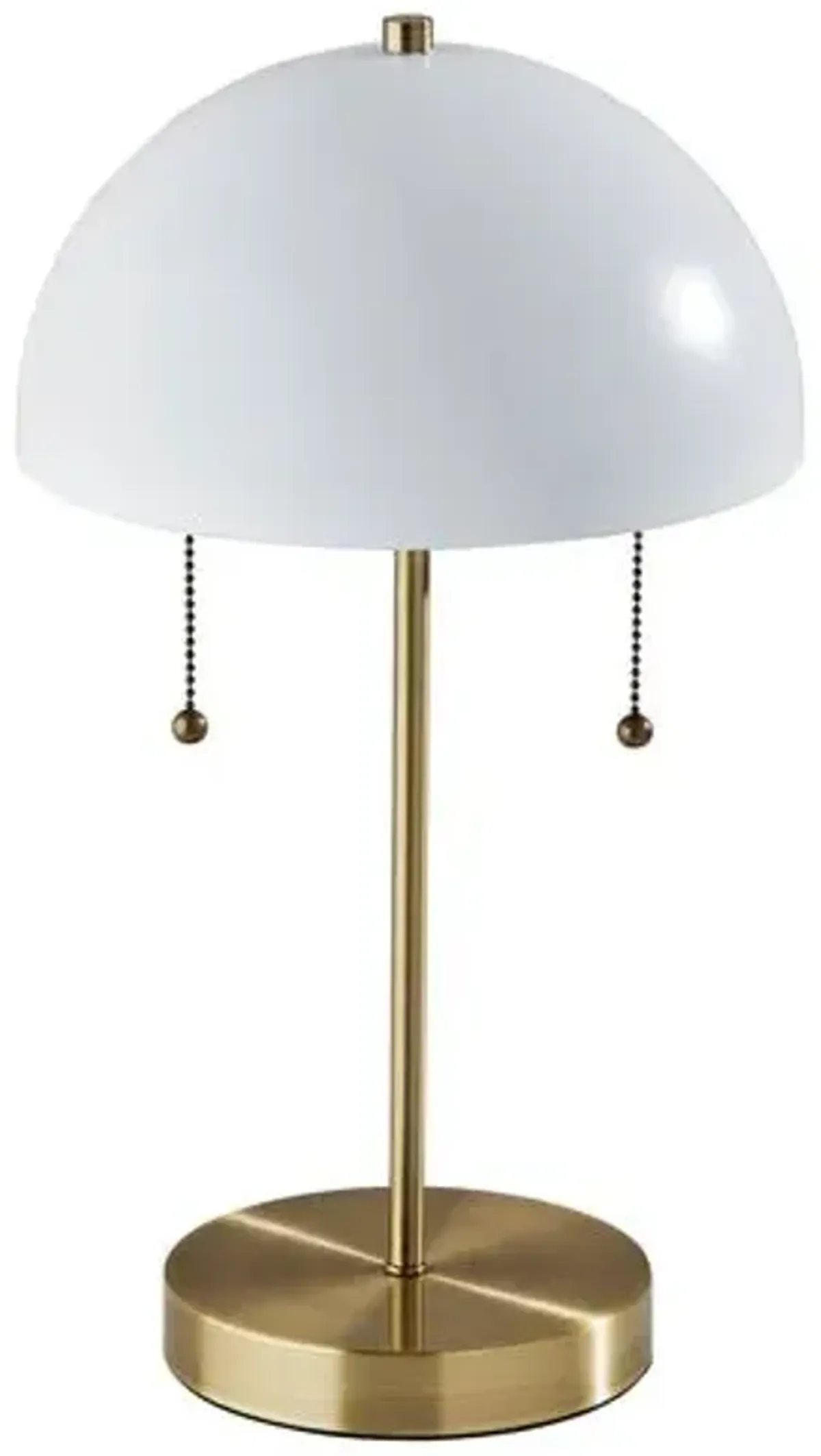 Finn Table Lamp - Antique Brass/White