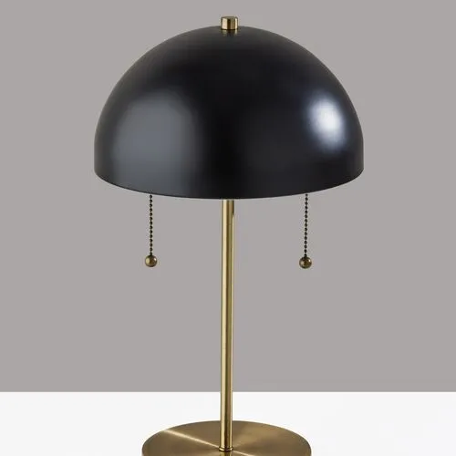 Finn Table Lamp - Antique Brass/Black