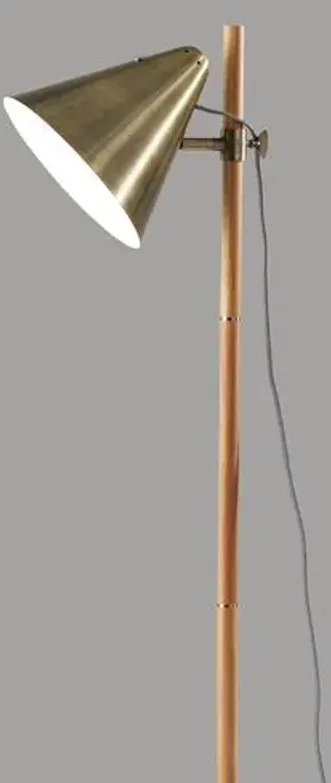 Collin Floor Lamp - Natural/Brass