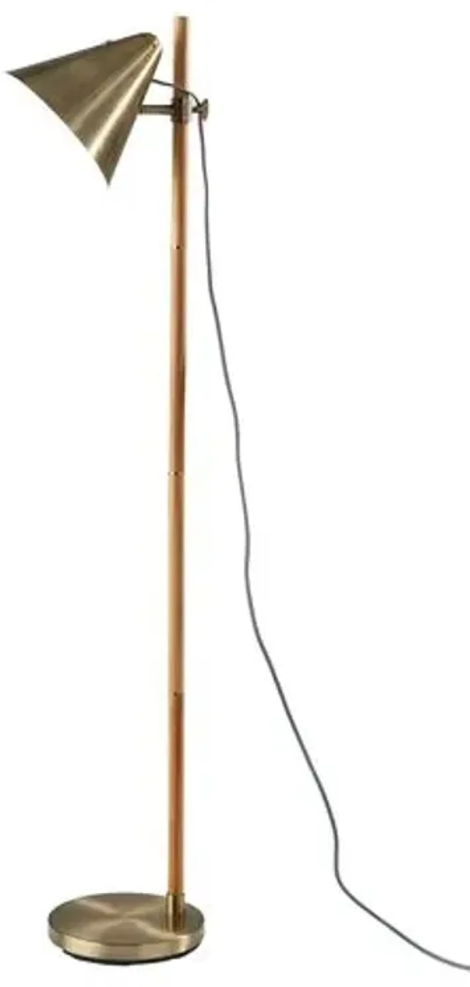 Collin Floor Lamp - Natural/Brass