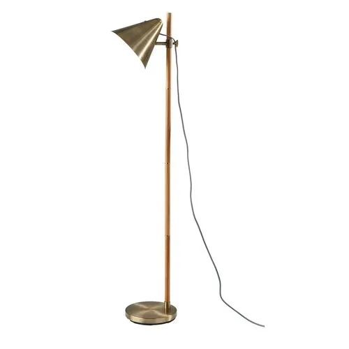 Collin Floor Lamp - Natural/Brass