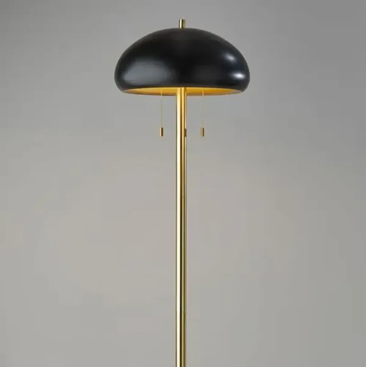 Huck Floor Lamp - Black/Antique Brass