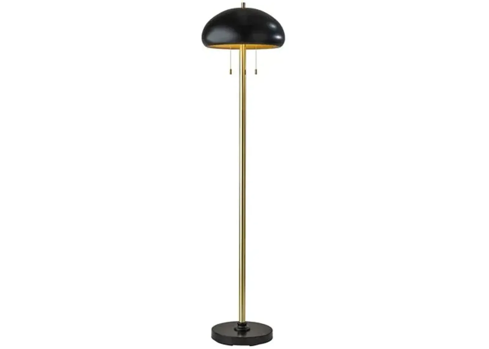 Huck Floor Lamp - Black/Antique Brass