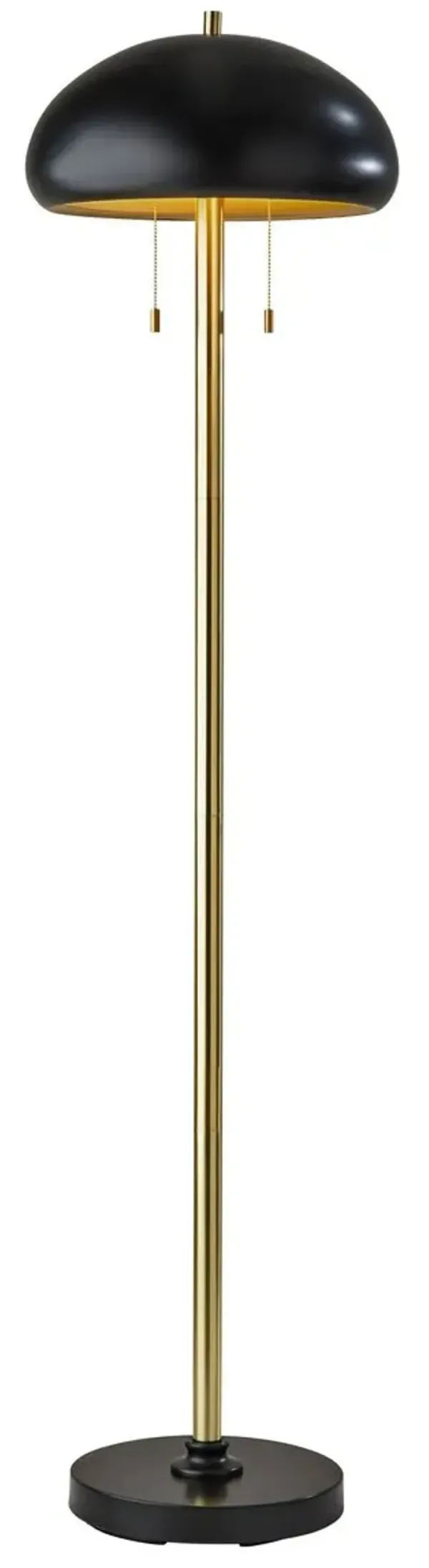 Huck Floor Lamp - Black/Antique Brass