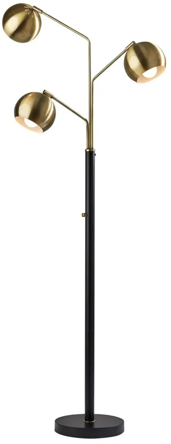 Eliza Floor Lamp - Black/Antique Brass