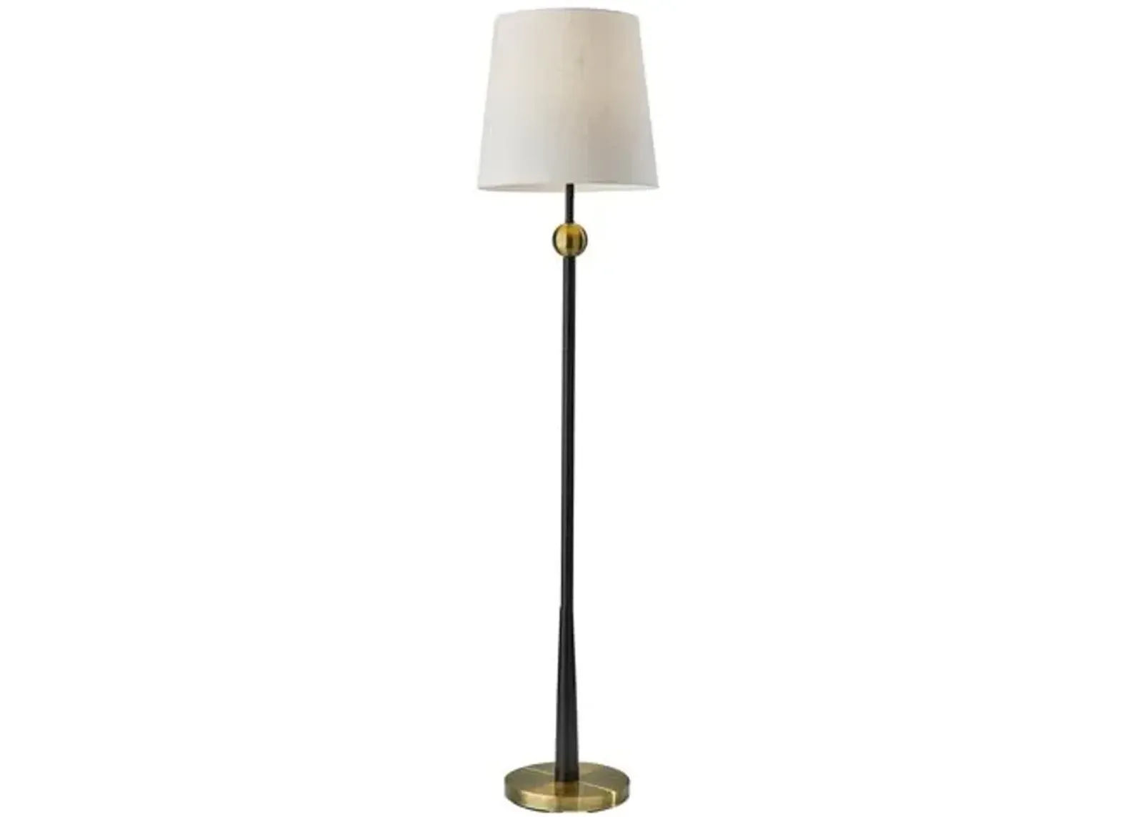 Aubrey Floor Lamp - Black/Antique Brass