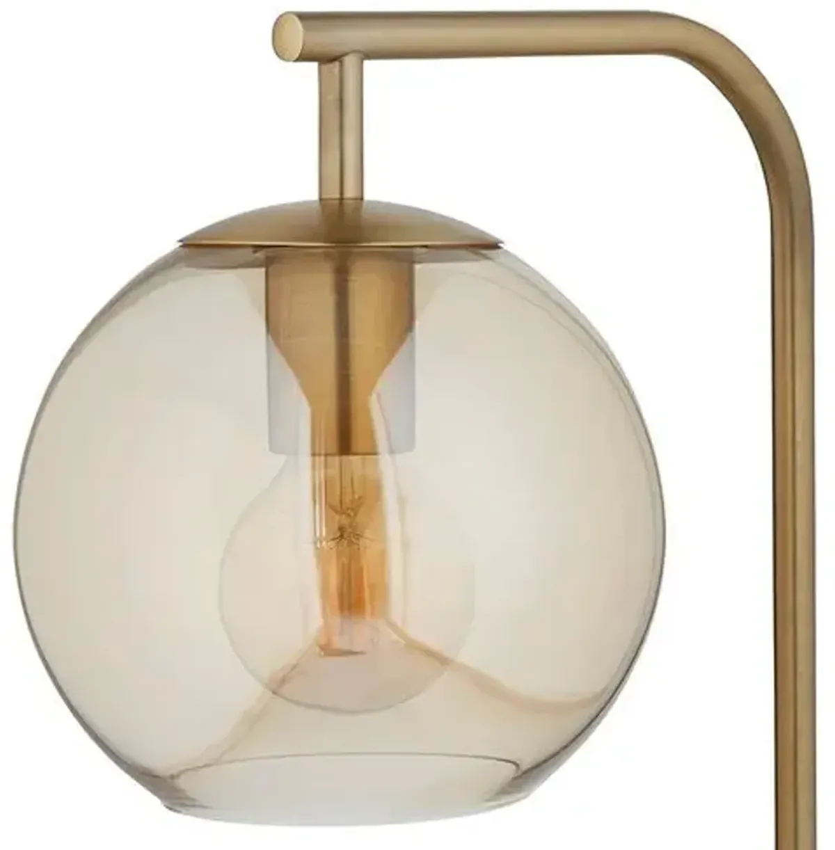 Zoe Globe Floor Lamp - Antique Brass