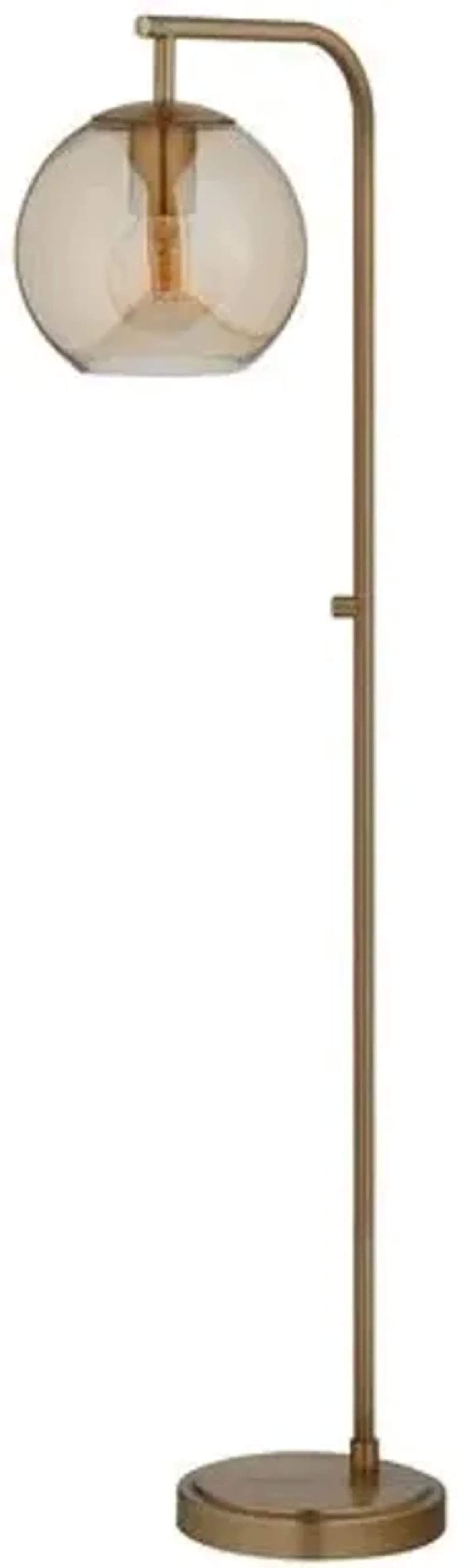 Zoe Globe Floor Lamp - Antique Brass