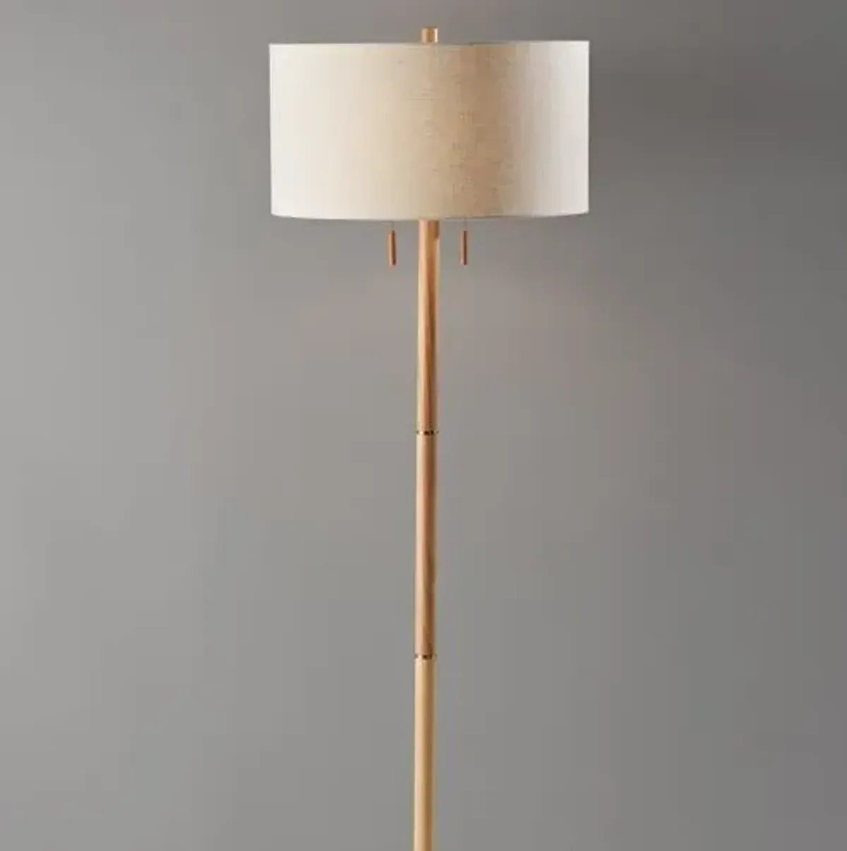 Clara Floor Lamp - Natural/ Brass