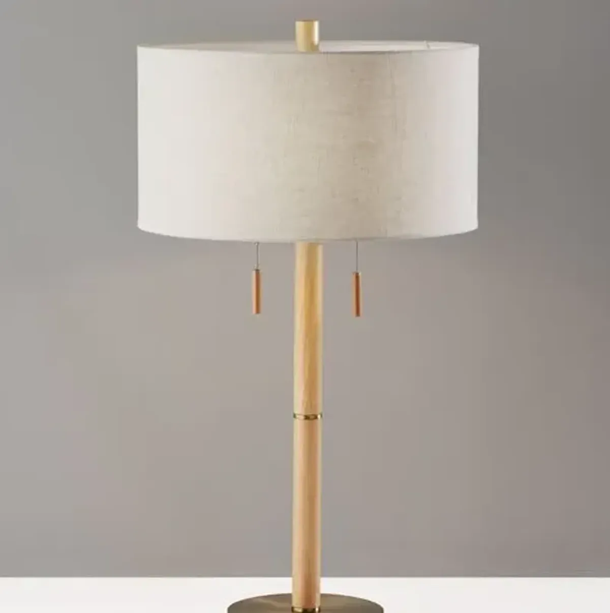 Clara Table Lamp - Natural/ Brass