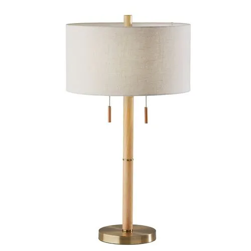 Clara Table Lamp - Natural/ Brass