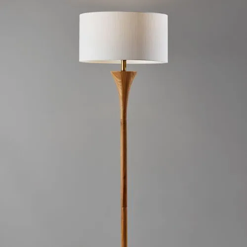 Sadie Floor Lamp - Natural/ Brass