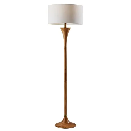 Sadie Floor Lamp - Natural/ Brass