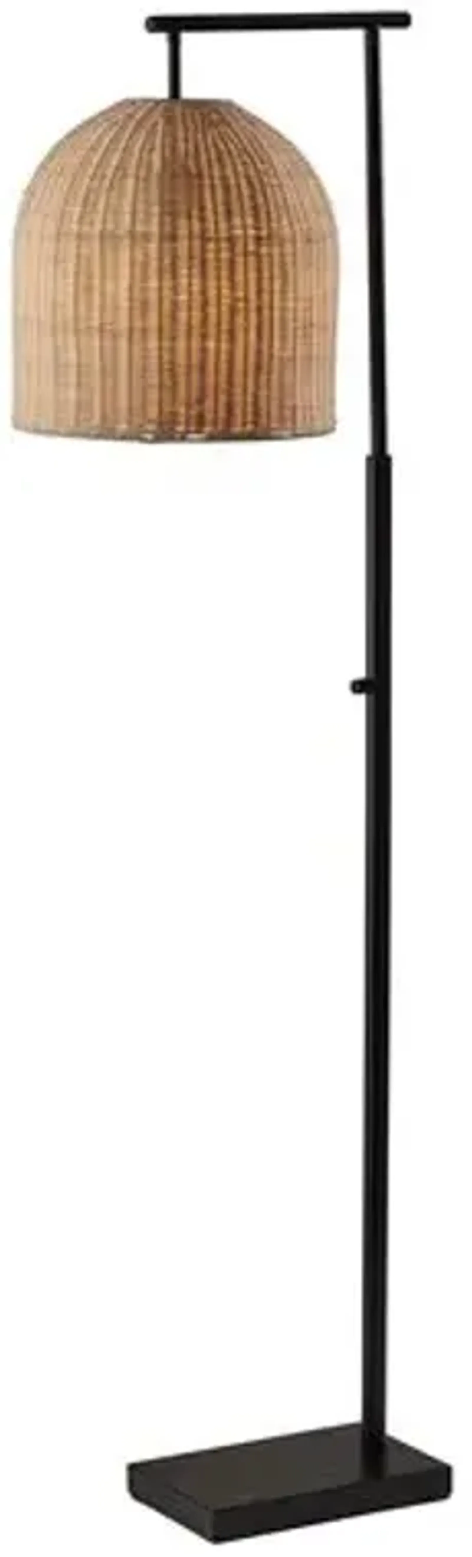 Dominica Rattan Floor Lamp - Dark Bronze/Natural