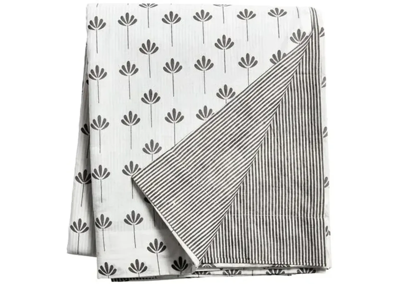 Kew Duvet Cover - Ivory/Charcoal - Gray