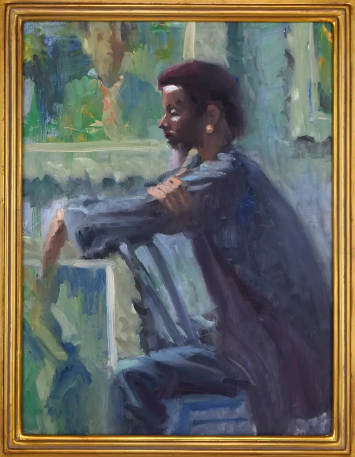 Impressionist Black Portrait by Barton - Antiquarian Art Company