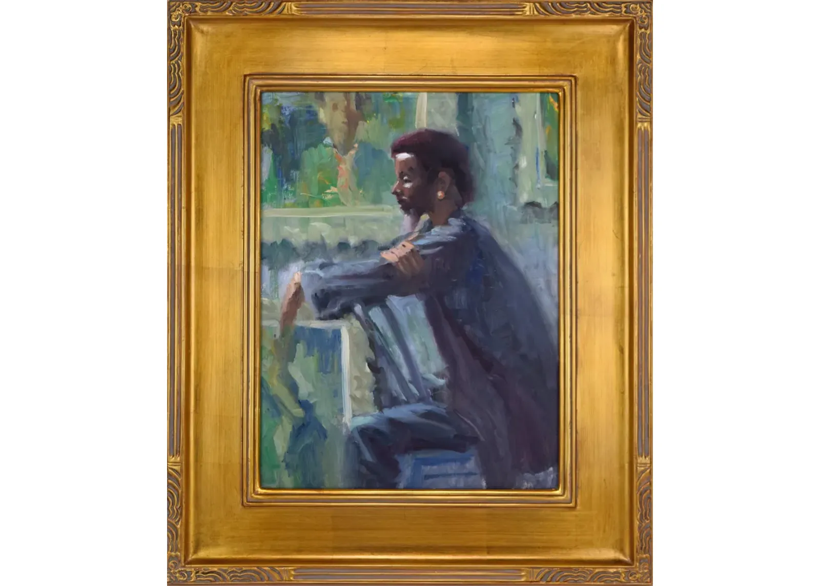 Impressionist Black Portrait by Barton - Antiquarian Art Company