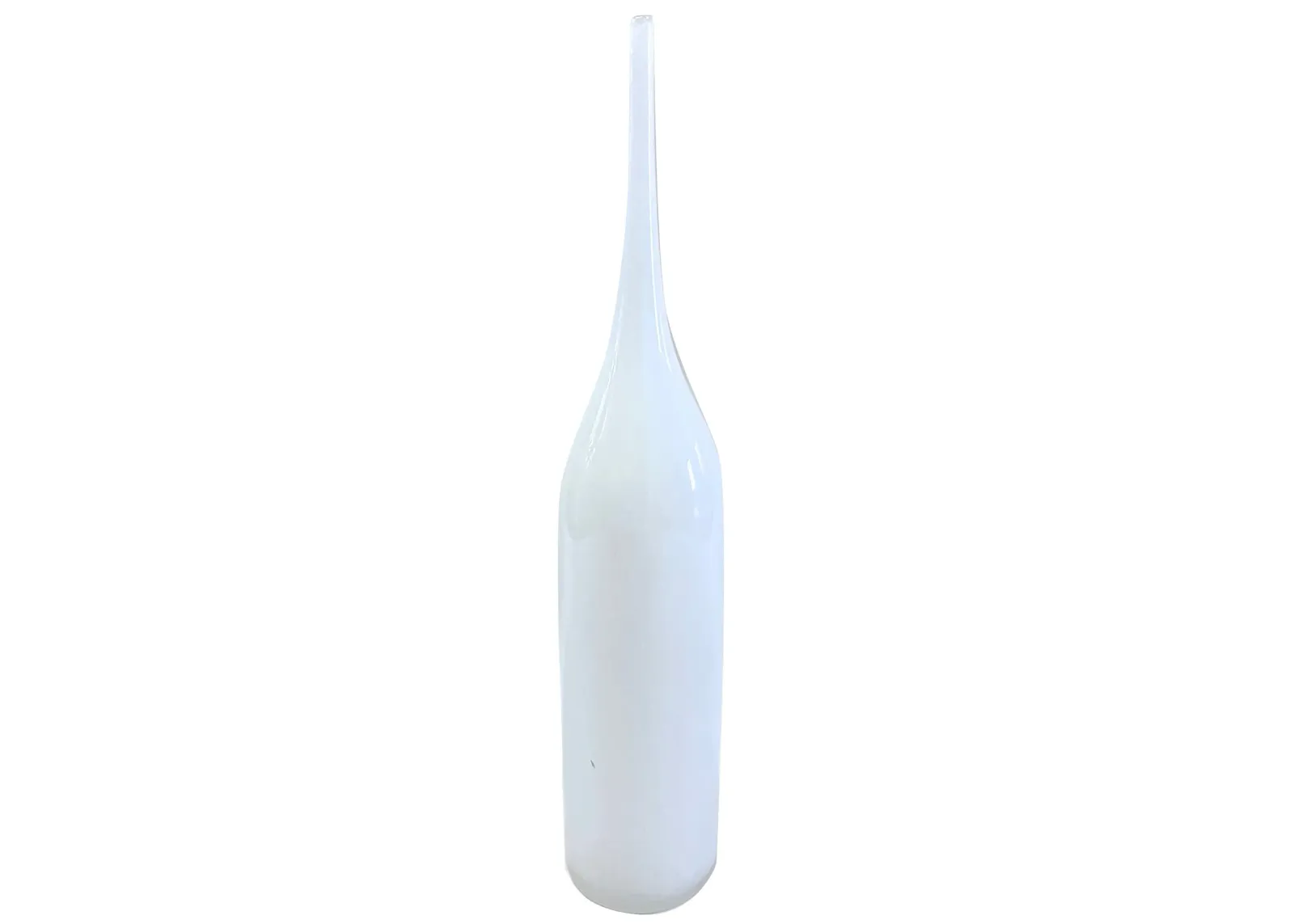 Tall Abstract White Glass Vase - Vermilion Designs