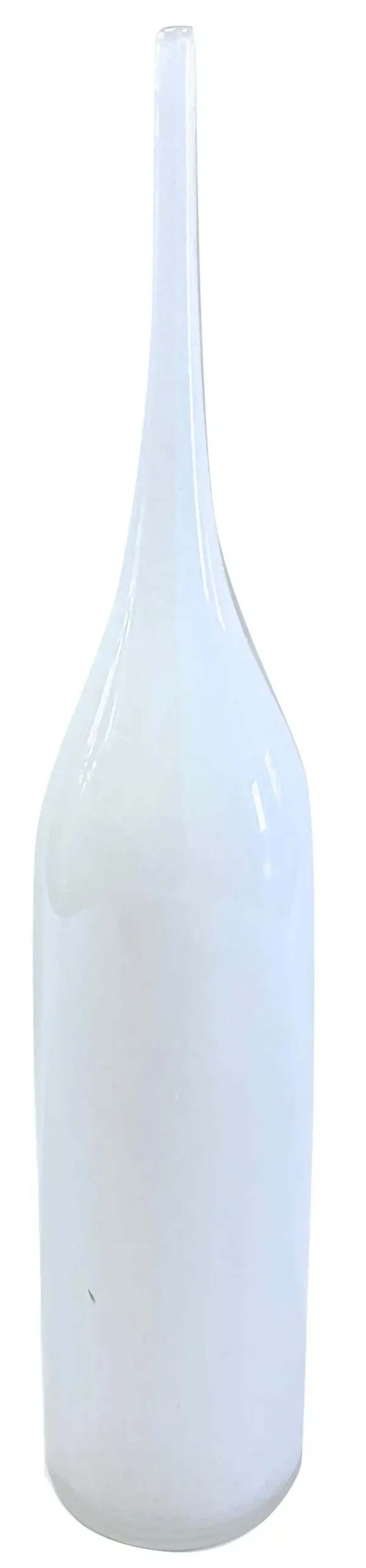 Tall Abstract White Glass Vase - Vermilion Designs