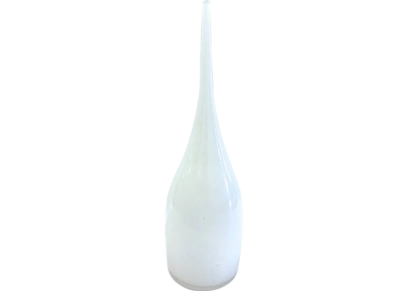 Abstract Tall White Glass Vase - Vermilion Designs